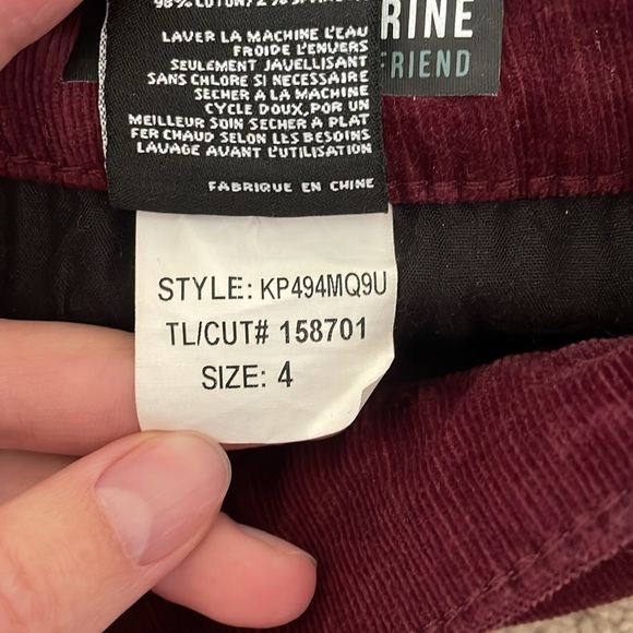 Kut From The Kloth Catherine Boyfriend Jean Mid Rise Women’s 4 Burgundy Wine - Picture 5 of 12
